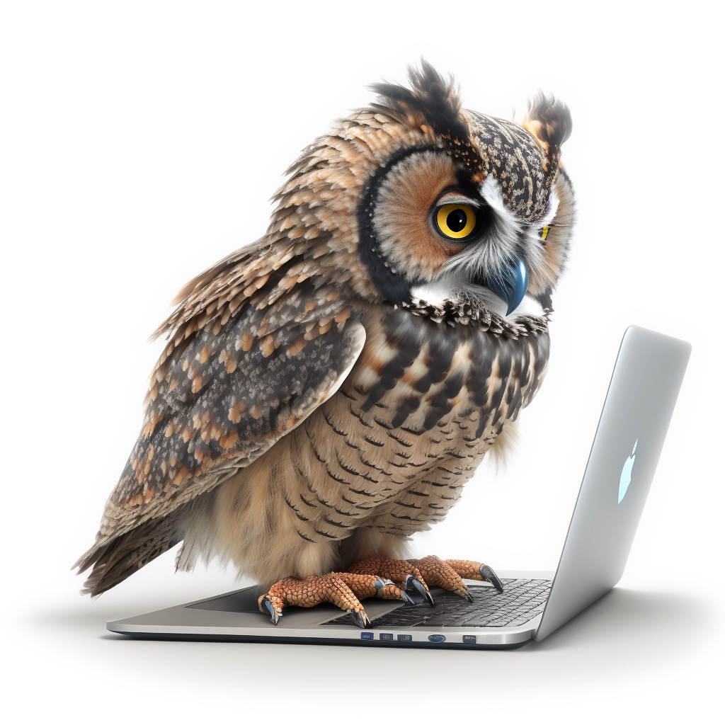 Lorant Bodi Hyper Realistic Seo Expert Owl With A Laptop On Whi 22A0Fb7F B236 4619 8233 Be9837D5A0A1